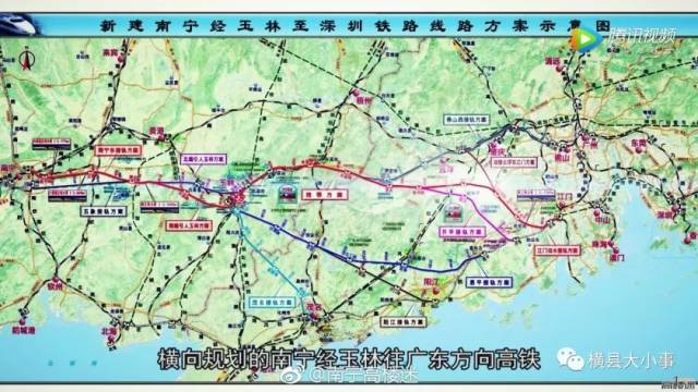 (南玉深高铁——线路方案图)