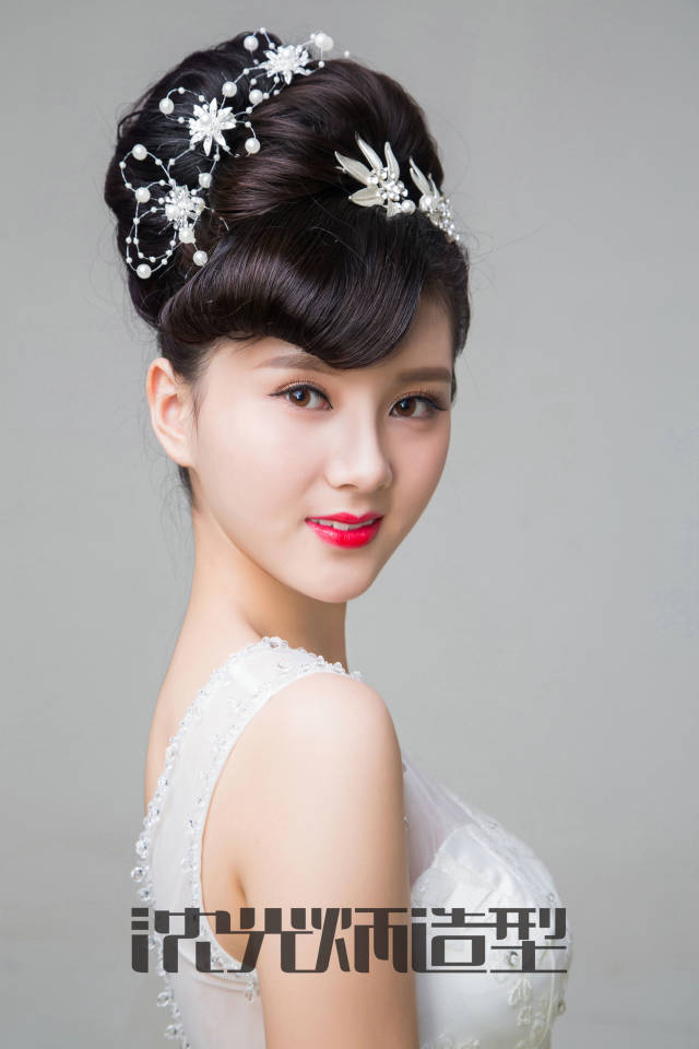 【沈光炳造型】韩式新娘盘发.手推波纹新娘造型.欧式新娘编盘发型