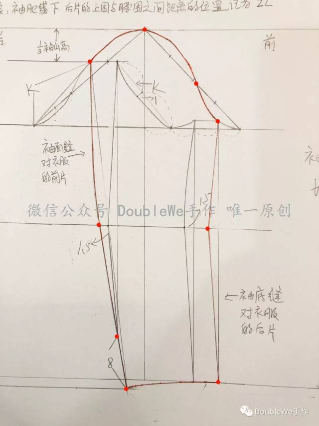 旗袍系列教程 | 袖子和领子制图