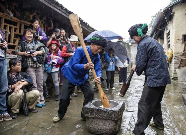 打糍粑~ 兰园农庄