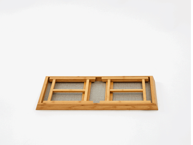 竹子做的折叠桌,哪哪都能用