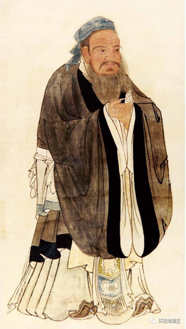 孔子画像-明仇英绘/1494~1552