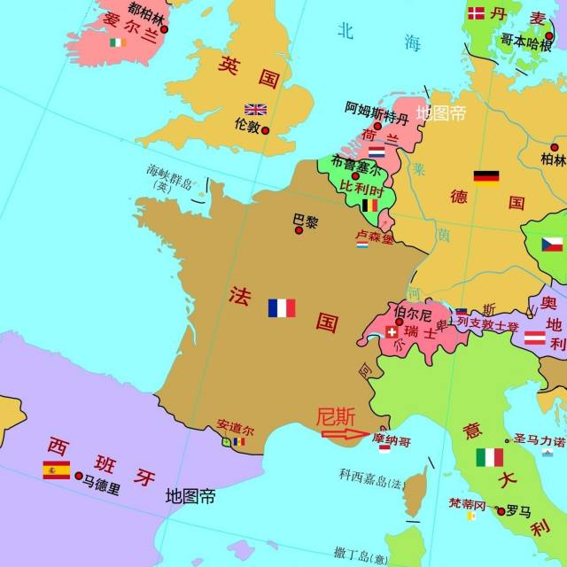 在法国的旅游版图上,巴黎最大,其次尼斯.