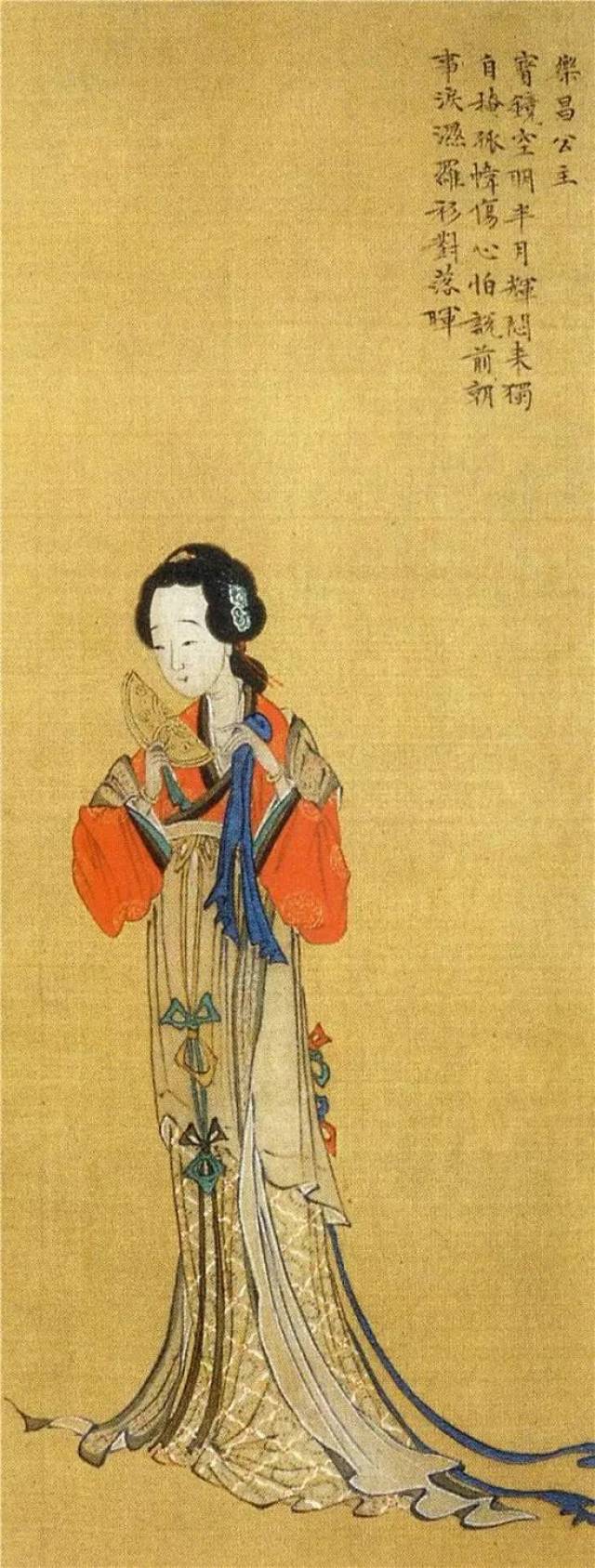 明代画家笔下的乐昌公主像(《中国历代仕女画集》,图59)