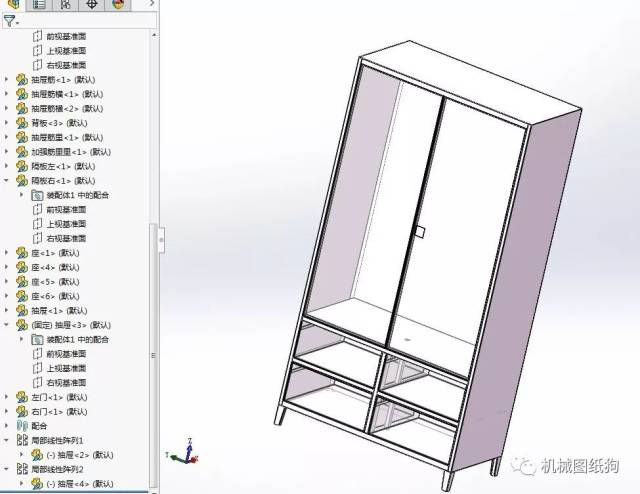 【工程机械】简易自制工具柜3d模型图纸 solidworks设计
