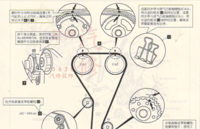 奇瑞艾瑞泽3 1.5lsqrd4g15发动机正时【2014-2016】