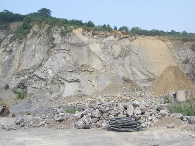 (大量开山采石严重破坏山体和地表植被)