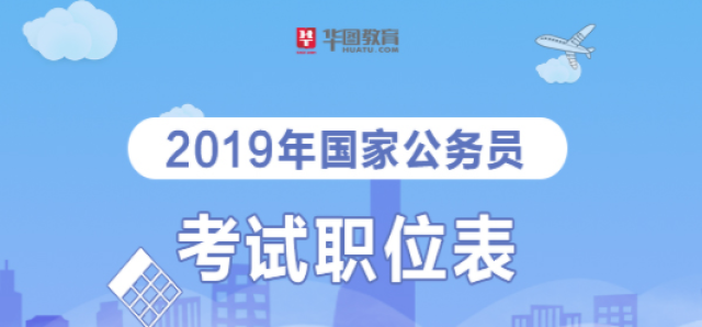 2019国家公务员考试职位表:安徽国考岗位表下