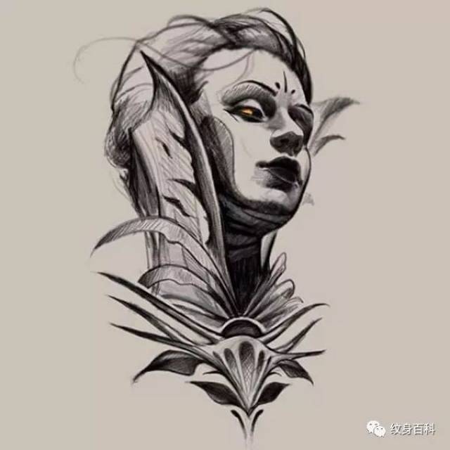 暗黑系女孩肖像,压抑中带着气质!