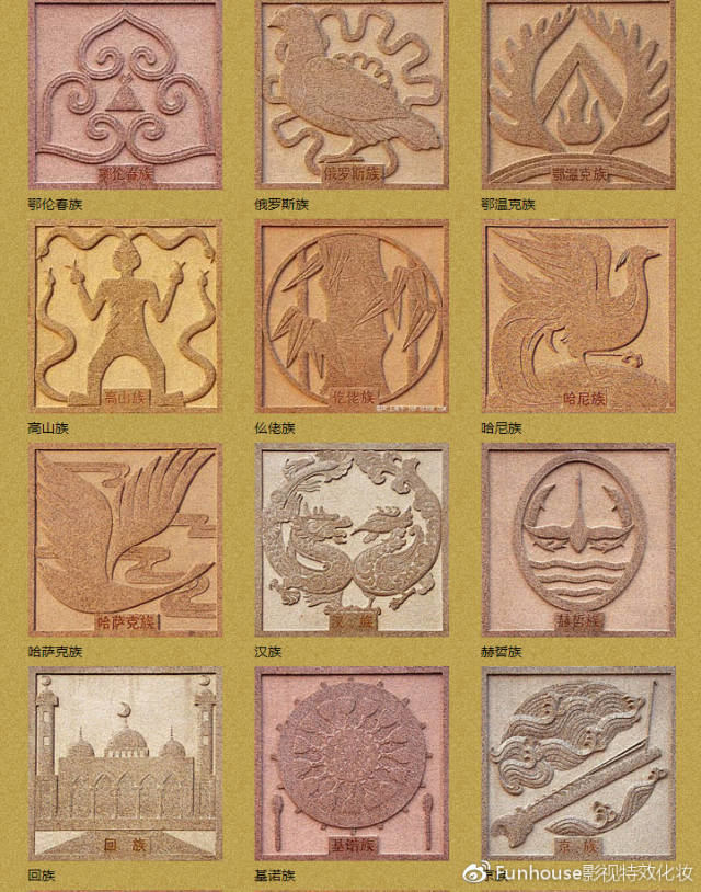 图腾的标志作用几乎体现在各个方面:图腾标志最典型的就是图腾柱,在