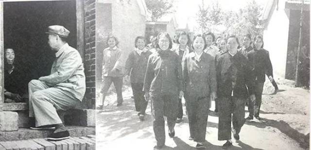 1961年,周恩来,邓颖超到河北邯郸地区武安县伯延公社开展调查时与人民