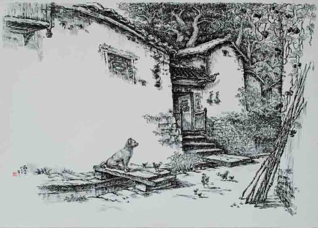 钢笔画作品
