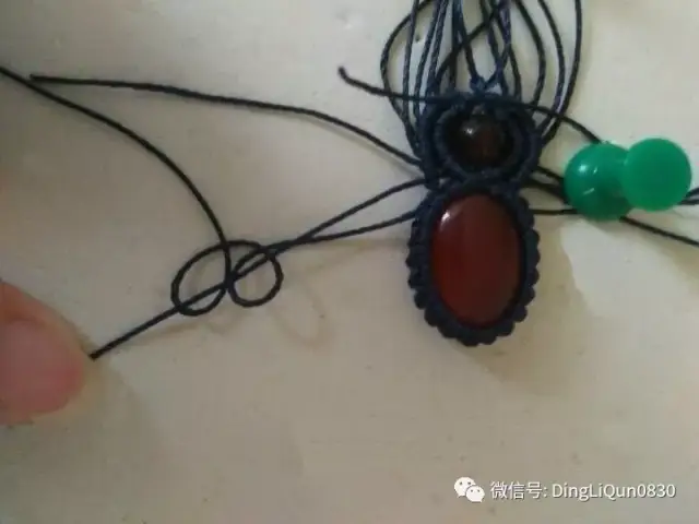 【编绳教程】蛛翼吊坠制作及几种包石头的小窍门