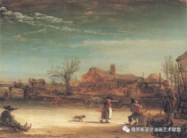 荷兰最伟大的画家伦勃朗以黑暗来绘成光明 - 风景系列绘画作品欣赏