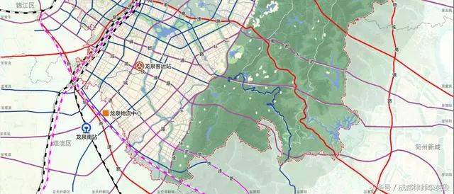 龙泉驿区综合交通规划图(2017版与20版新旧对比)