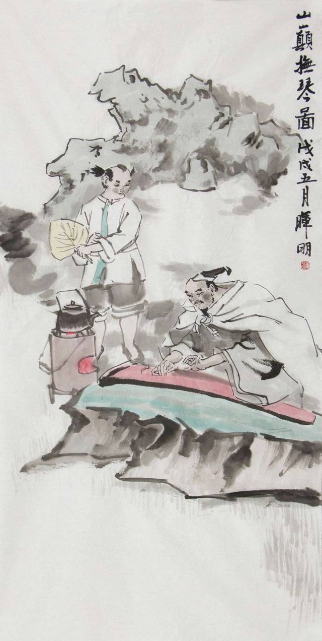 人物画家丁晖明作品赏析:线条简洁,朴实自然,气韵横生