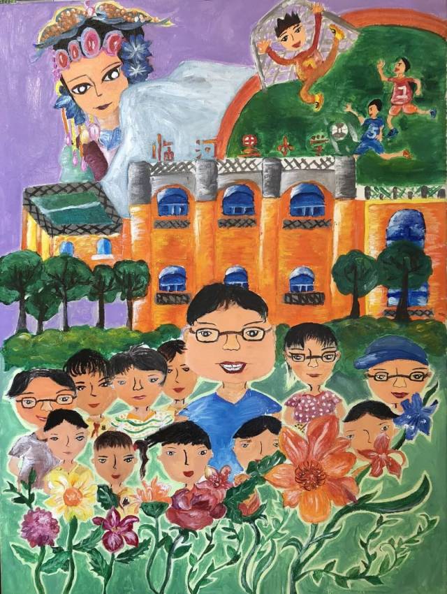 丹青绘家乡 五彩画校园