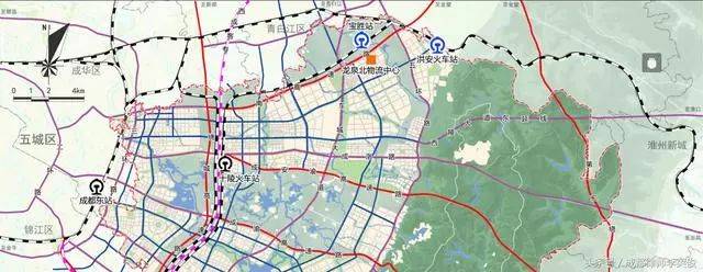 龙泉驿区综合交通规划图(2017版与20版新旧对比)
