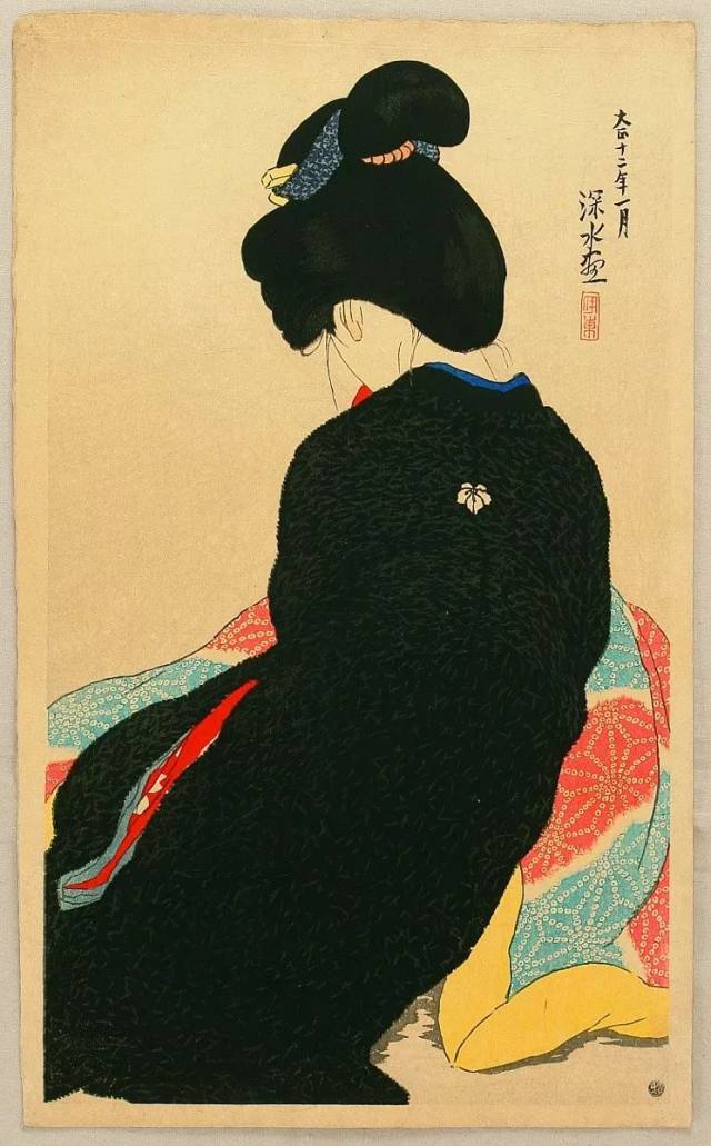 现代美人绘画大师 伊东深水笔下的女子清纯绝俗