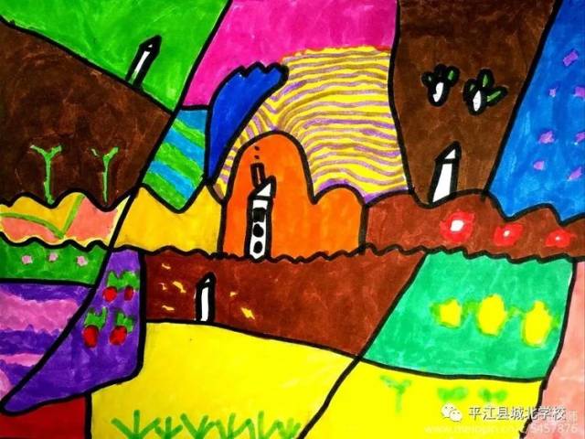 小画家:吴佳宁 田野上,蓝天和白云上演反串