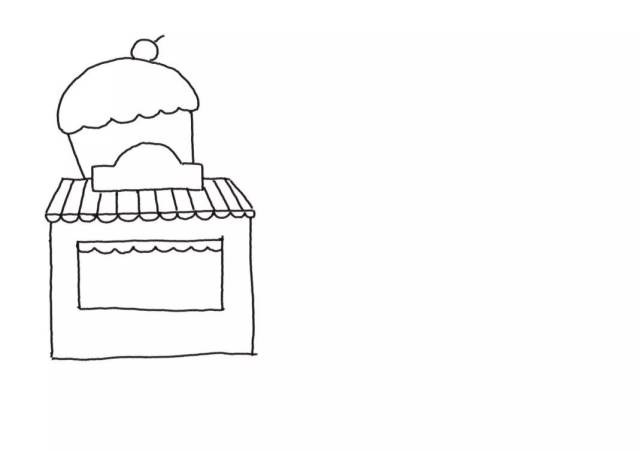 蛋糕,糖果,汉堡…… 各种卖好吃的店都想画!