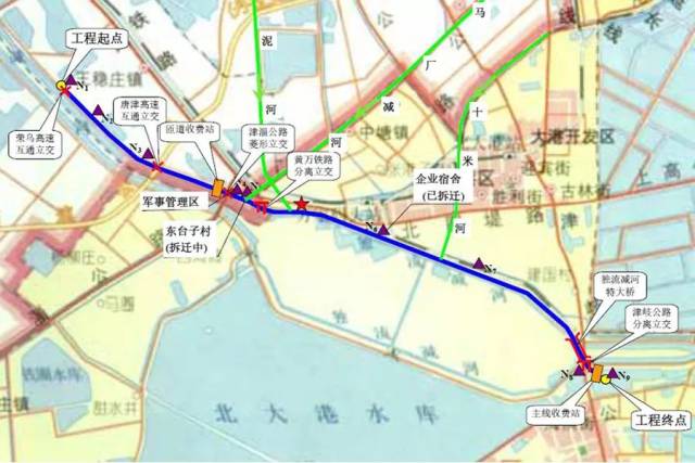 10月18日,津石高速(荣乌高速~海滨高速)终于开工,比计划工期晚了一年