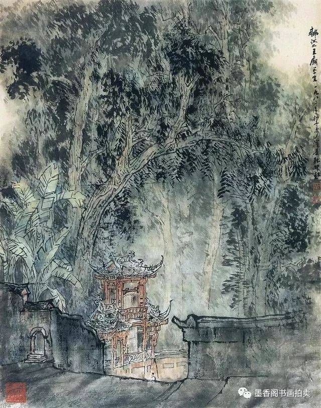 都江二王庙 35 cm×45 cm