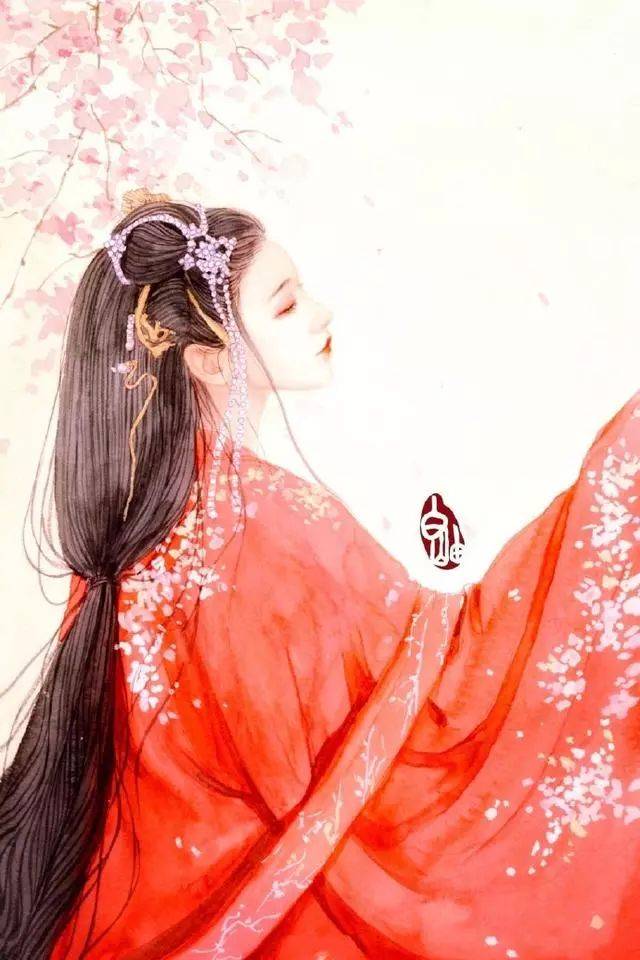 教你画一个好看的古风女子,唯美古风女子手绘图,拿来当壁纸用吧