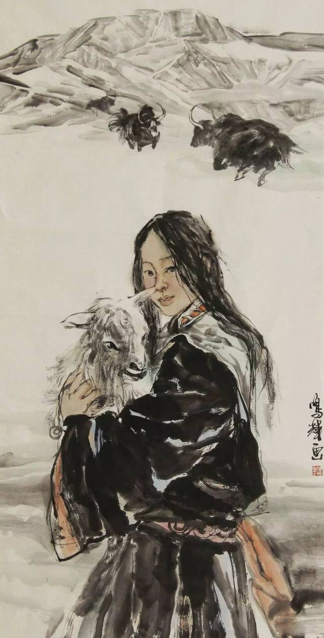 雪域倩丽 楚楚动人 | 于鸣辉人物画作品赏析【博宝·典藏】