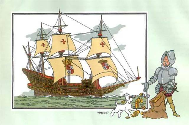 1571年,勒班陀海战中的威尼斯重型桨帆船(galeasse)