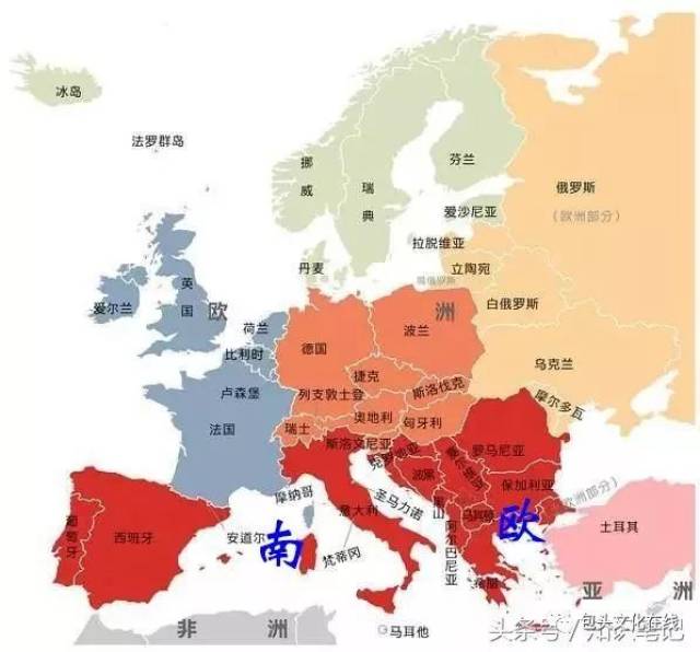 一分钟记住欧洲所有国家地理位置