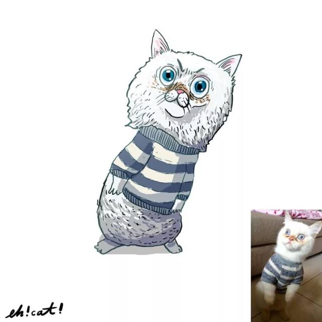 画风极酸爽的灵魂画手,把你家猫画成超搞笑表情包!