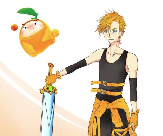 橙留香是来自三流剑客之家,脑子不会转弯,但是志向远大,使用的神剑是