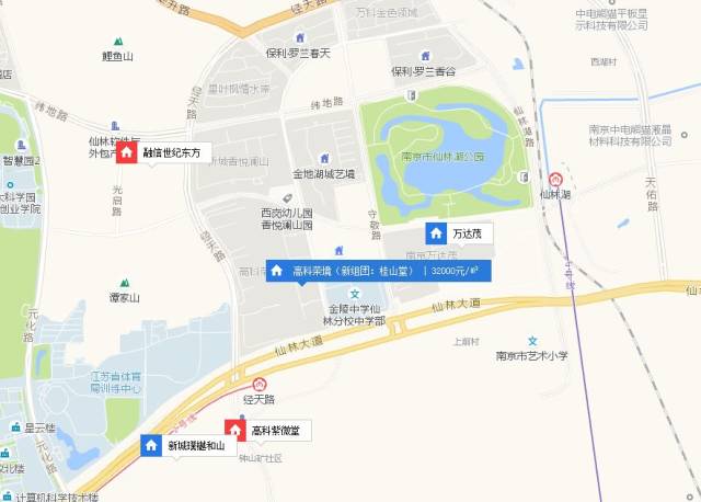 交通方面则有2号线经天路地铁站以及4号线仙林湖地铁站,区位优势明显