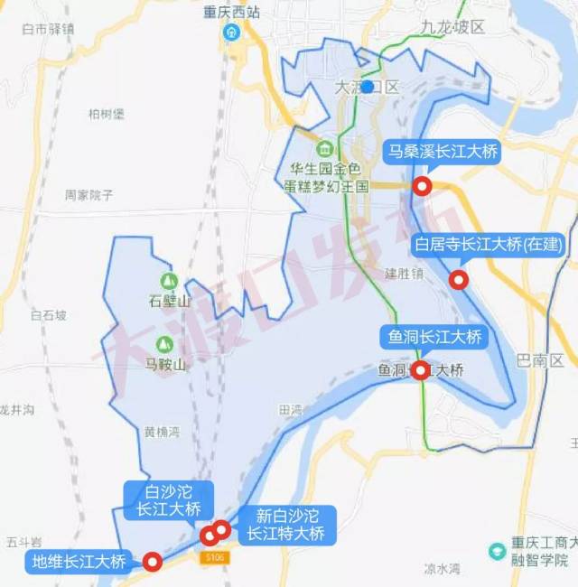 你知道大渡口有几座长江大桥吗?它们都有独步江湖的地方!