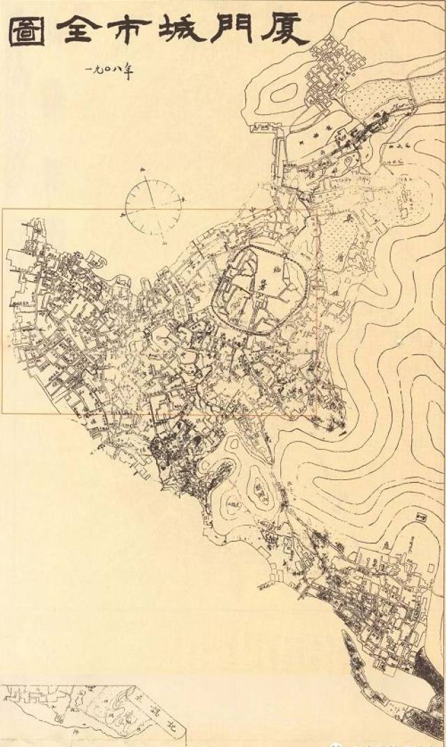 厦门城市全图 厦门地图有中国人绘制的,也有外国人绘制的.图片