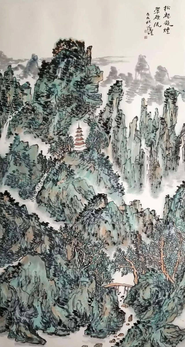 马汉跃 《且听龙吟来天半》 138x68cm   2018年