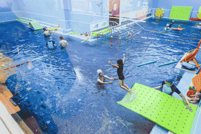 不会游泳的爸妈也不用担心哈