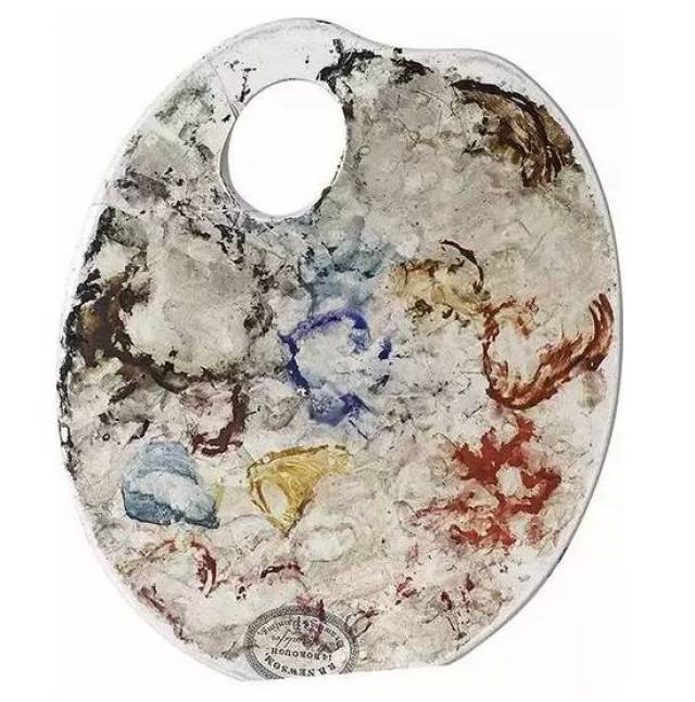调色盘里透露着大师绘画的信息,用色习惯.