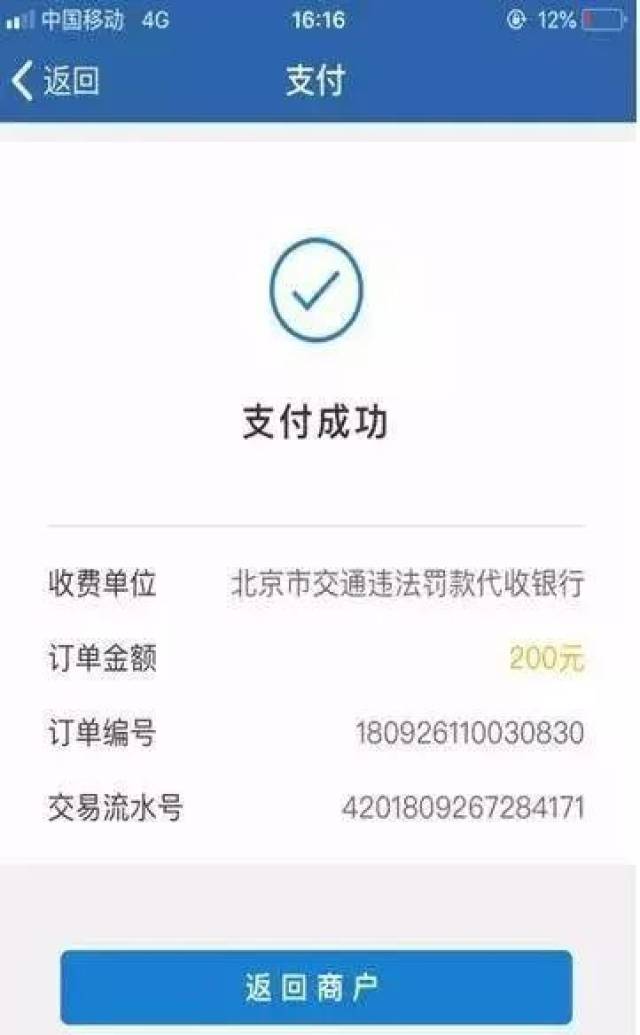 支付成功
