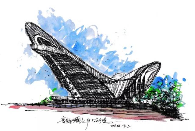 手绘建筑,感受线条魅力
