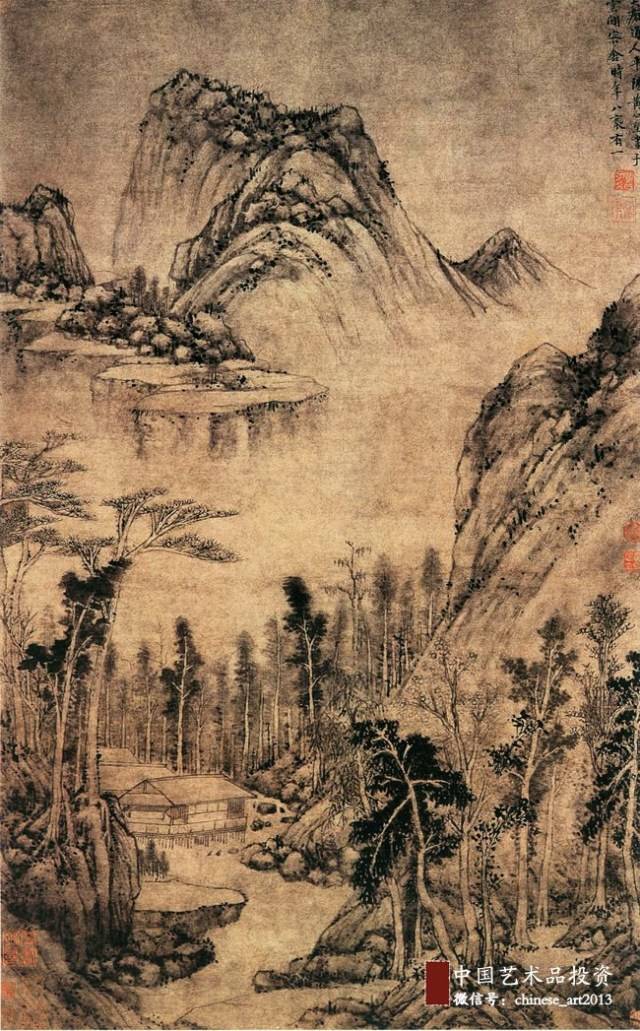 夏清鎏 97cmx180cm 王蒙(1308-1385),元代画家.字叔明,号黄鹤山樵.