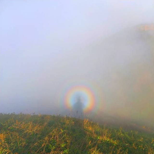 盘州旅游】乌蒙大草原景区接连出现"佛光"奇观