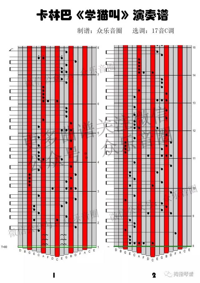 【拇指琴】【卡林巴】17音拇指琴《学猫叫》弹唱演奏教学