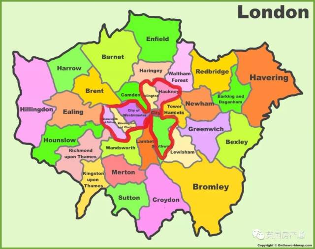 伦敦的中心区域涵盖了这些行政区: city金融城,westminster威斯特敏