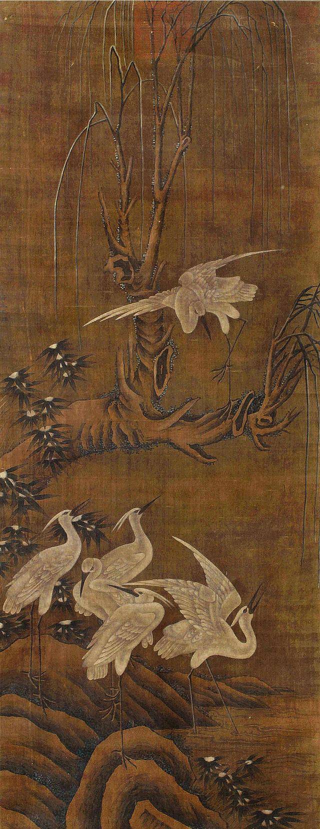 他是元代大画家,精于花鸟画,论花鸟壁画无人能比!