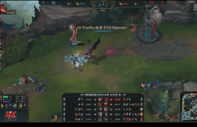 ig拿下赛点! rookie秀完杰斯theshy秀, g2懵逼: 2v1
