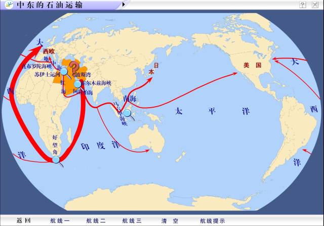 中东石油输出线路