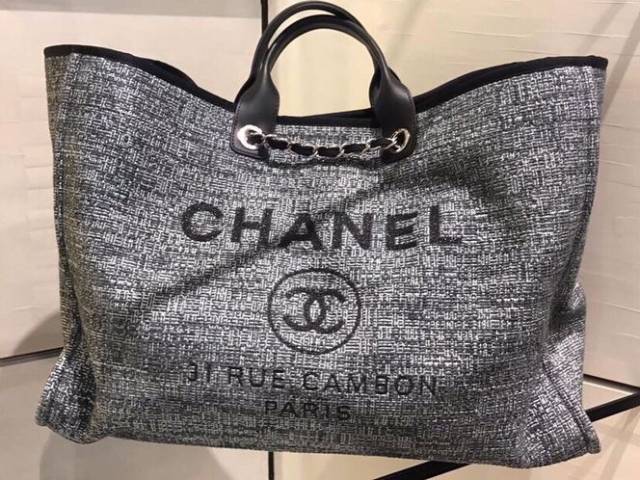 chanel香奈儿tote bag帆布沙滩包 去海边玩feel