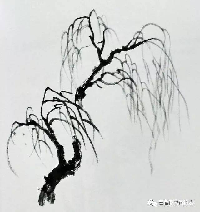 国画入门技法:柳树的画法,虽很常见,但你能画好吗?